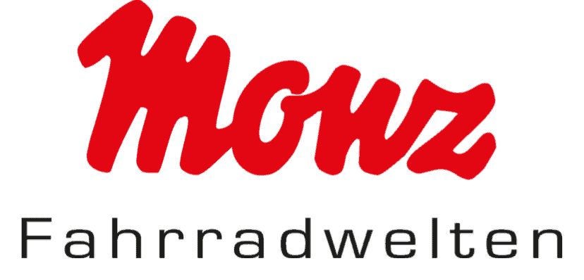 Monz Fahrradwelten Logo mit Fahrradmotiv in Trier.