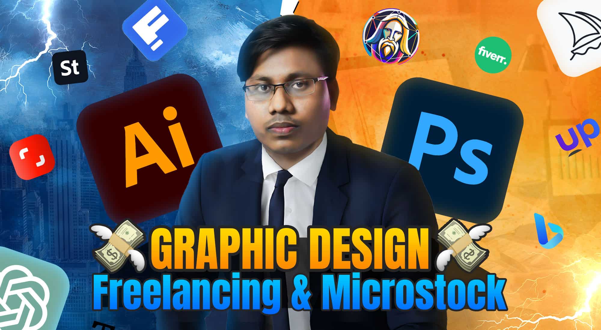 Graphic Design Masterclass with AI, Photoshop & Illustrator