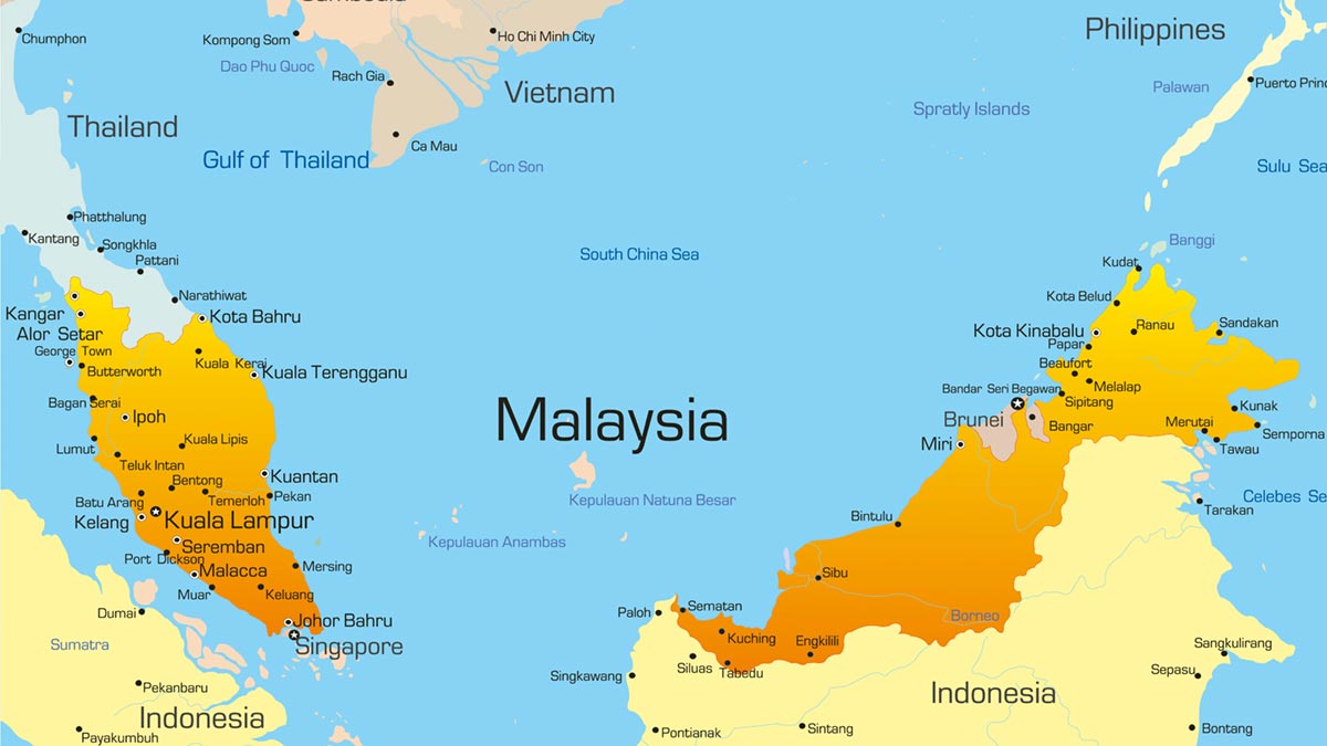 Places to Visit in Malaysia 1 Map of Malaysia