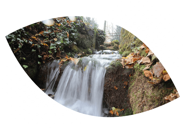 Net nuove energie territoriali la foto rappresenta una cascata di un torrente per indicare che si rafforza la rete territoriale