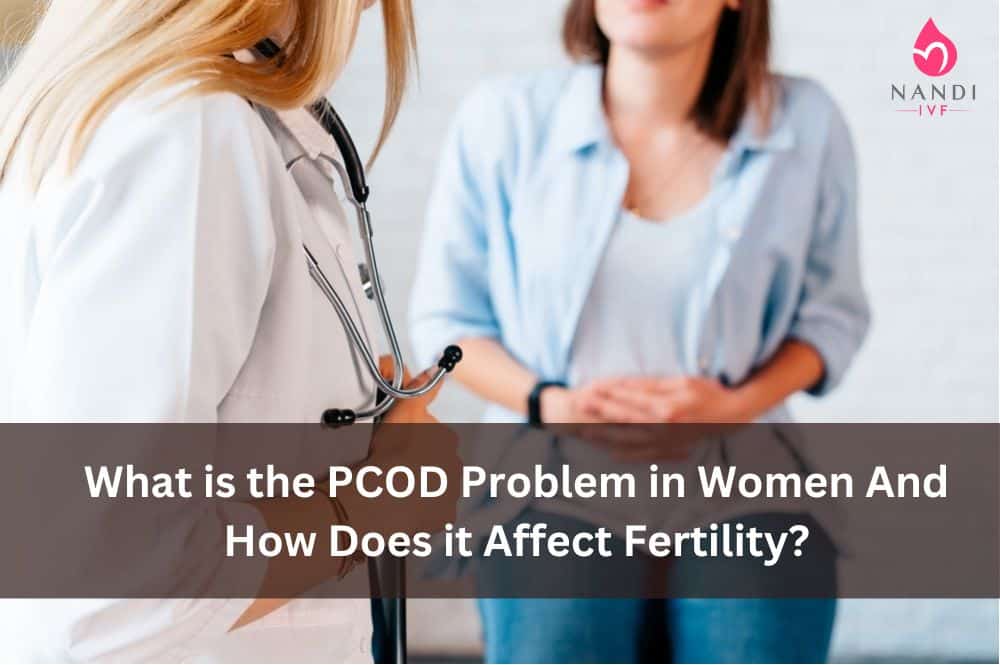 Doctor consulting with a woman about PCOD and fertility issues.