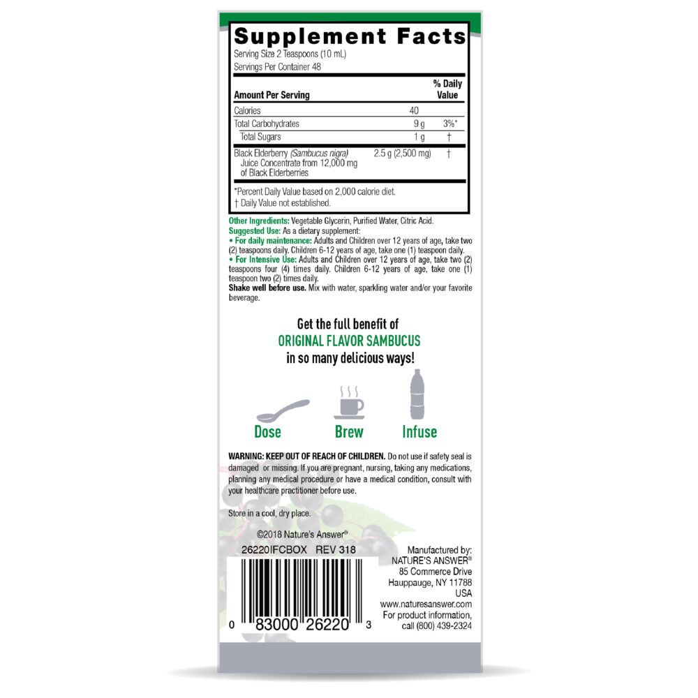 Sambucus Original Liquid Extract 16 oz - Image 4