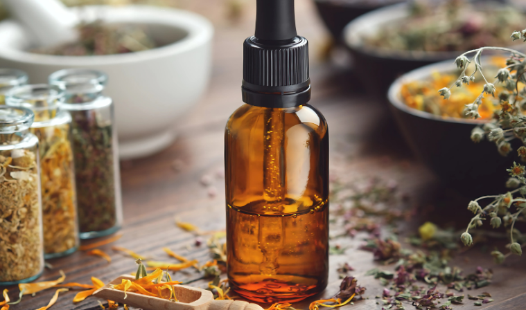 Diagram showcasing Nature’s Answer's Bio-Chelated extraction process for producing high-quality herbal extracts.