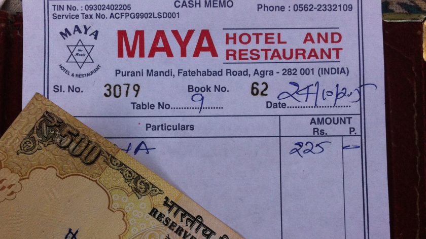 Maya hotel restaurant, Agra, India