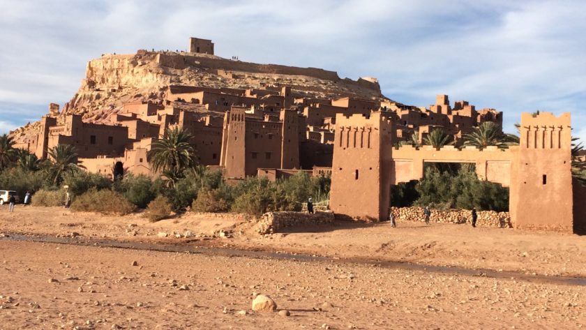 Aït Ben Haddou met de toegangspoort, Marokko