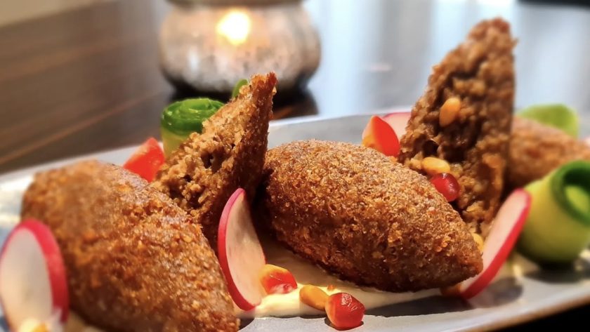 Libanees Restaurant Fatoush in Groningen, de Kibbeh Meklieh is om van te smullen