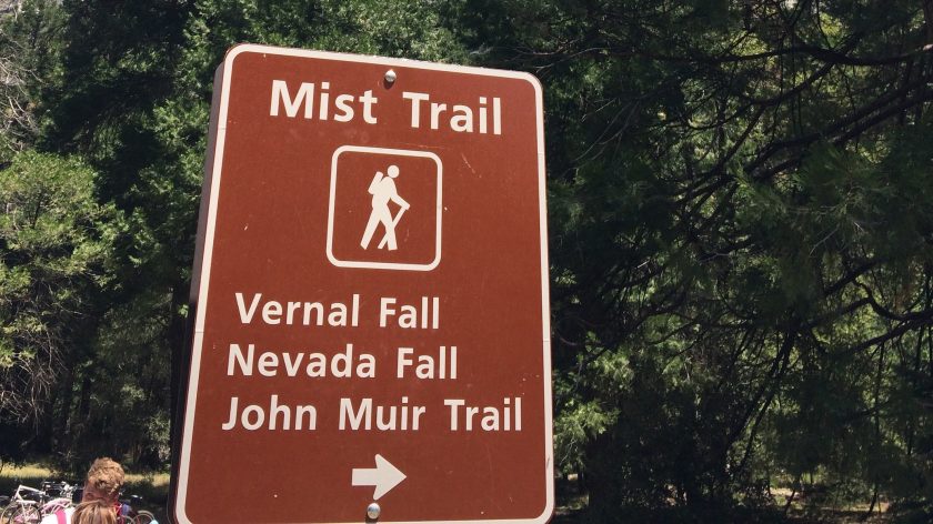 Yosemite Mist Trail bordje