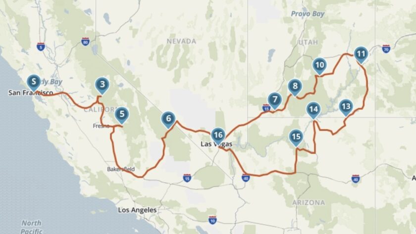 Roadtrip Zuidwest-Amerika Bassie en Adriaan rondje USA