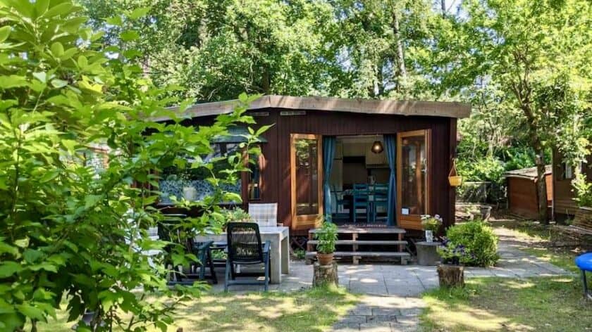 Knus houten chalet in Diessen, Noord-Brabant
