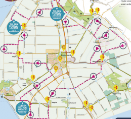 Tulpenfestival Noordoostpolder Flevoland kaartje