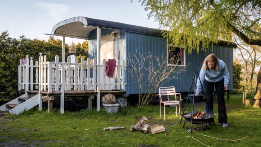 Pipowagen in Roswinkel, tiny house in Drenthe