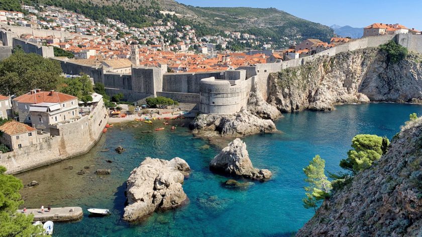 Dubrovnik uitzicht over Kolorina Bay vanaf Fort Lovrijena, Game of Thrones filmlocaties
