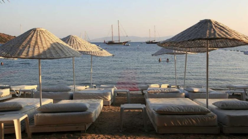 Okaliptüs Hotel strand Bitez Turkije avond