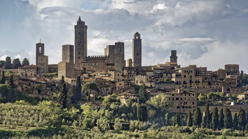 De torens van het dorpje San Gimignano in Toscane, Italië