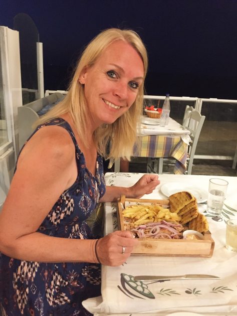 Typisch Griekse gerechten in Koroni Griekenland, Irene diner