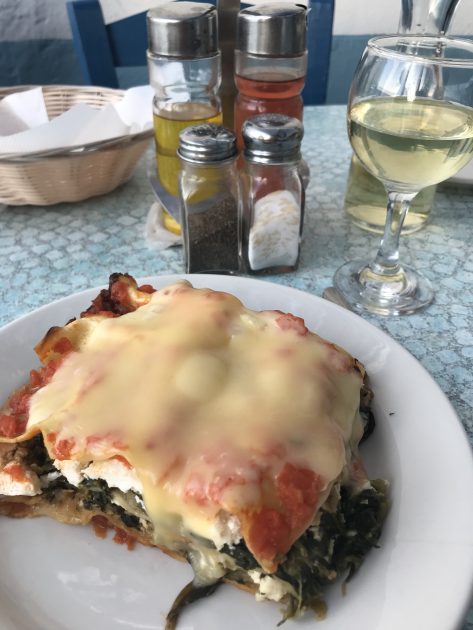 Restaurant The Life of Angels Pigadia Karpathos vega lasagne