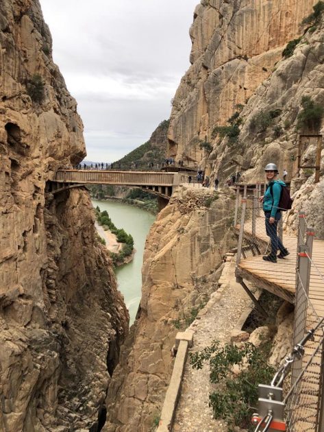 Wandelroute Caminito del Rey bij Ardales in Andalusië Irene