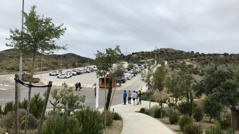 Caminito del Rey wandelen in Andalusië - parkeerplaats bij het bezoekerscentrum