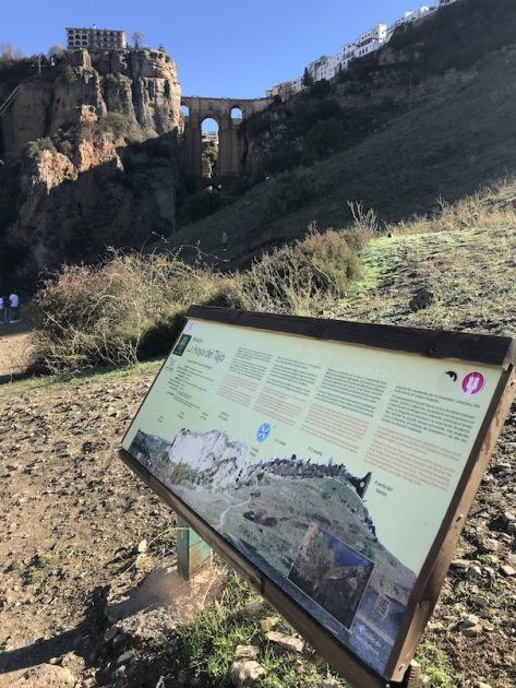 Ronda Mirador la hoya del tajo informatiebord