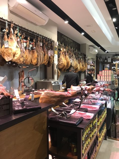 Spaanse gerechten jamon Ronda Andalusië Spanje