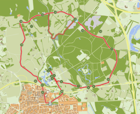 Umfassungsweg Twickel kaart