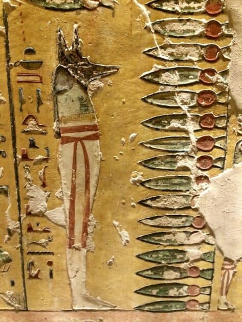 Vallei der Koningen Luxor schilderingen detail