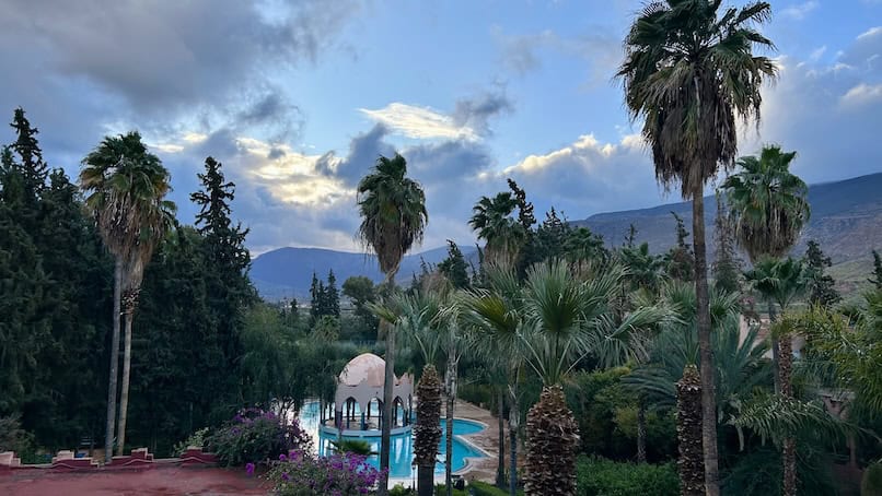 Chems Le Tazarkount in Afourer Marokko uitzicht vanaf de kamer