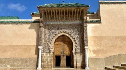 Meknès Mausoleum van Moulay Ismail ingang