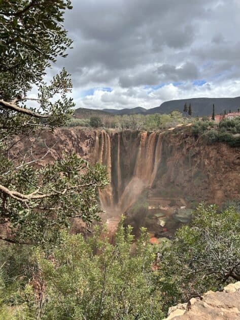Ouzoud watervallen Marokko uitzicht