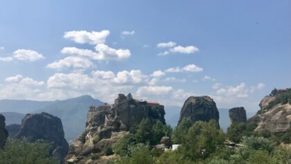 Meteora Kloosters uitzicht vanaf de weg