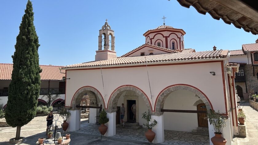Samos klooster Santo Monasterio de Megali Panagia buiten