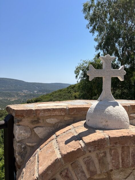 Samos klooster Santo Monasterio de Megali Panagia buiten uitzicht