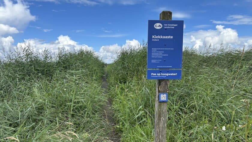 De Kiekkaaste, Nieuwe Statenzijl, Groningen, bordje vlonderpad