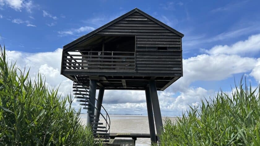 De Kiekkaaste, Nieuwe Statenzijl, Groningen, vogelijkhut op palen