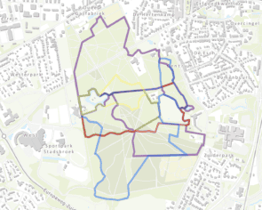 Wandelroutes in het Asserbos, Assen op de kaart