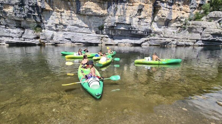 Camping Lou Rouchetou, Ardèche, rivier kano's