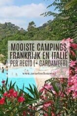 Campings in Frankrijk en Italië per regio