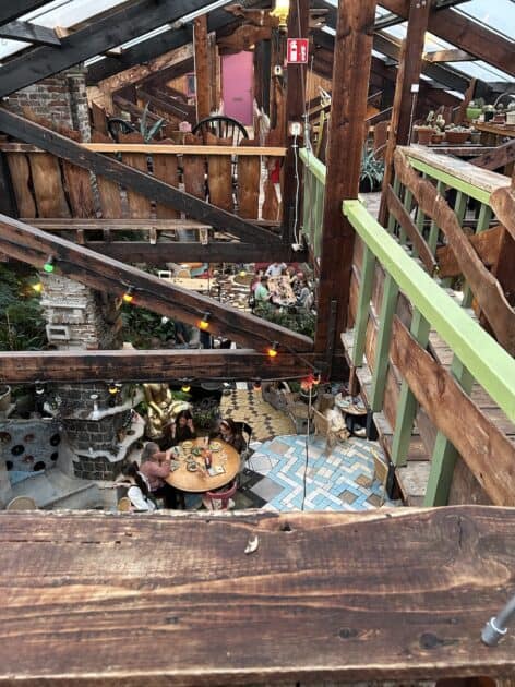 Het Paradijs in Enschede, houten loopbrug