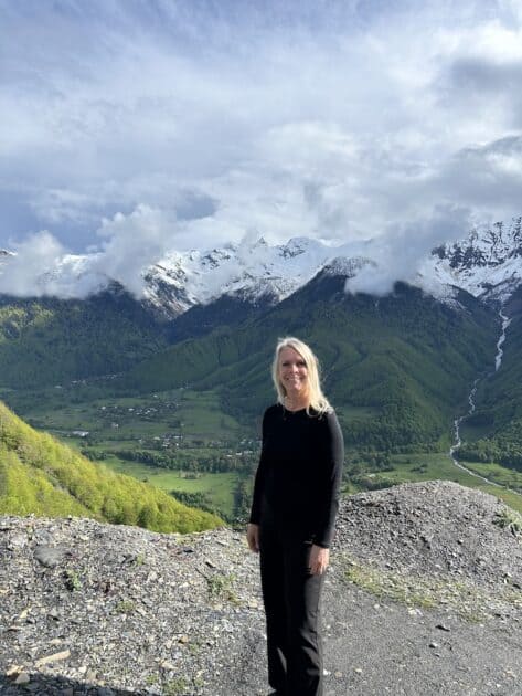 Georgië, Svaneti, bergtoppen Irene