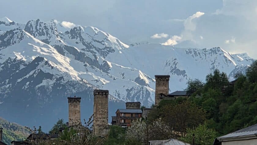 Svaneti in Georgië, verdedigingstorens in Ushguli