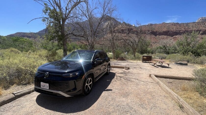 Auto huren in Amerika, campground Zion