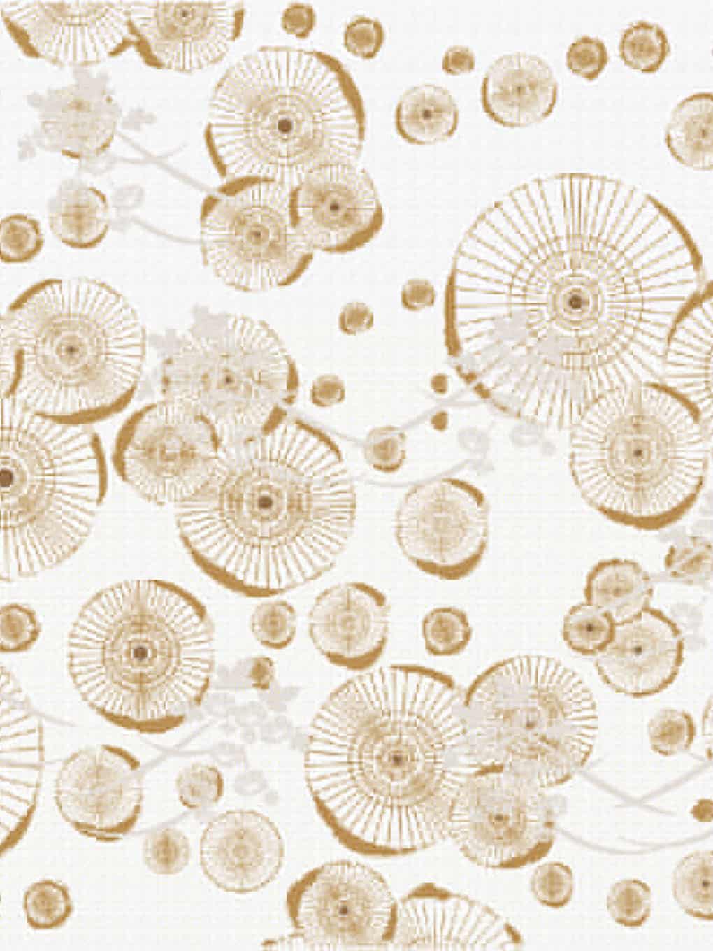 Elegant beige parasol pattern wallpaper for stylish home decor.