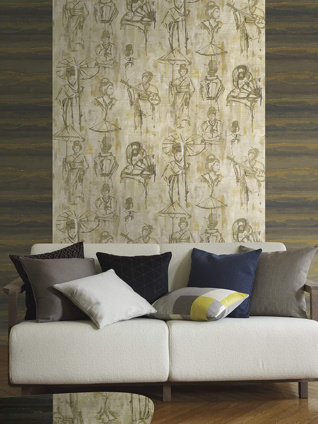 African wall art, modern decor, abstract figures, earthy tones, home interior design.