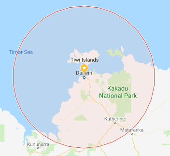 Darwin Service Area Map