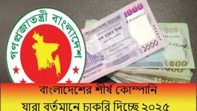 বাংলাদেশের শীর্ষ কোম্পানি যারা বর্তমানে চাকরি দিচ্ছে ২০২৫