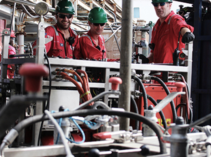 Offshore intervention team performing well operations