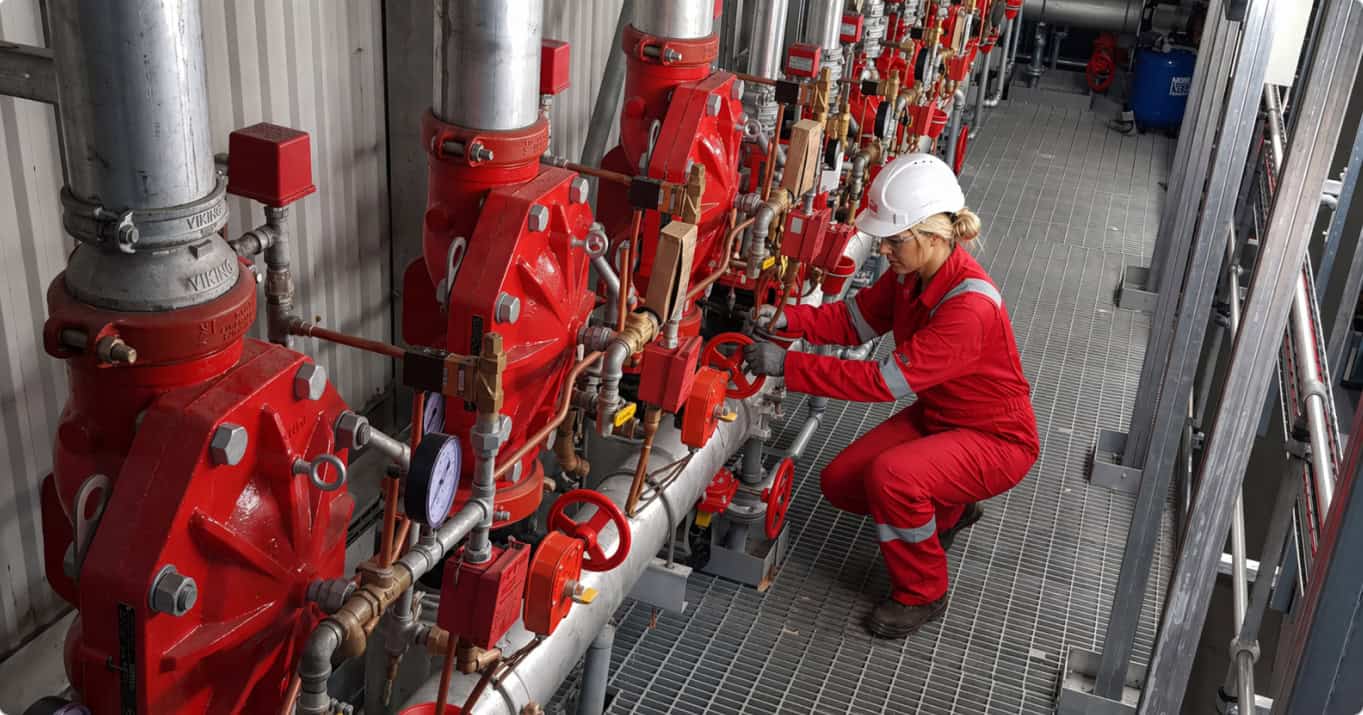 Fire protection system maintenance services for industrial facilities
