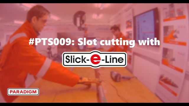Slot cutting operation using Slick-E-Line digital slickline system