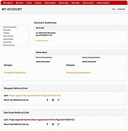 Referral Link Pg Mall