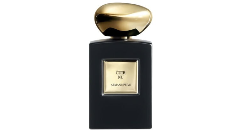 Giorgio Armani Cuir Nu Eau de Parfum - a rich Oriental Leather fragrance featuring coffee, cardamom, leather, damask rose, amber, tonka bean, and labdanum.